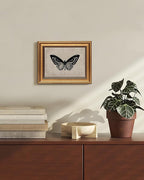 VIYYIEA Vintage Gold Framed Wall Art for Living Room, Black Butterfly Canvas Prints Home Decor, Halloween Gothic Painting Picture, Bedroom Wall Decor Gifts for Friends or Family -(10L x 8W)