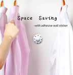 6 Pack Moth Ball Case with Adhesive Wall Sticker, Refillable Case for Moth Repellent Balls, Closet Clothes House Drawers Hanger Moth Block Case, 6cm Diameter, White, 6 Count (Pack of 1)