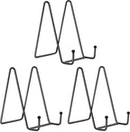 Kruodop 3 Pack 8 Inch Plate Stands for Display, Plate Holder Display Stand, Picture Frame Stand Black Metal Frame Holder Stands for Book,Small Easel,Decorative Plate,Photo and Platter,Tabletop Art