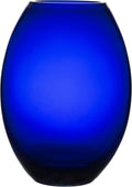 Barski Glass - Handmade - 12" H - (12 inches High) - Barrel Vase - Cobalt Blue - Made in Europe