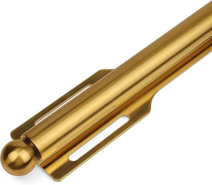 FIRJOY 12" Valet Rod for Closet Pull Out (1 Pack, Brushed Gold)