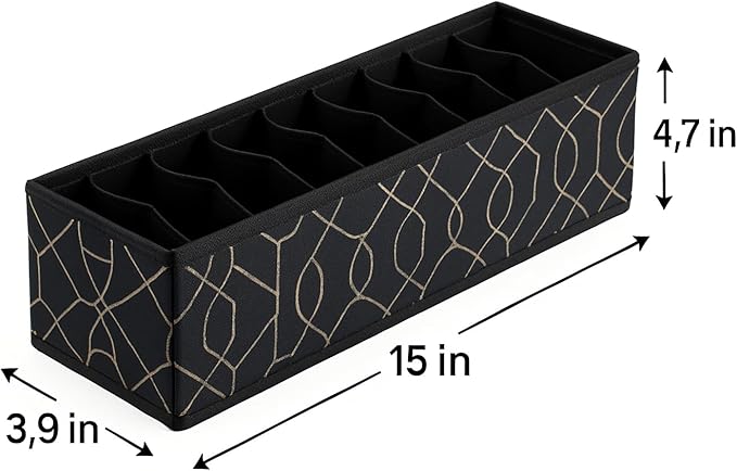 Fabric Drawer Organizer – Foldable Cloth Storage Box for Clothes, Closet, and Dresser Organization (Small)