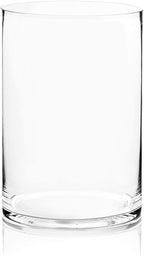 WGV Cylinder Vase, Width 8", Height 12", Clear Wide Large Diameter Flower Glassware, Floral Container, Planter Terrarium for Wedding Party Event, Home Accent Decor, 1 Piece