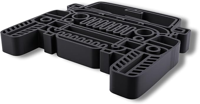 Jeep Wrangler Sculpture - Minimalist Decorative Accent for Off - Road Enthusiasts & Modern Home Decor | Collectible Design (Jeep Wrangler Front View Matte Black)