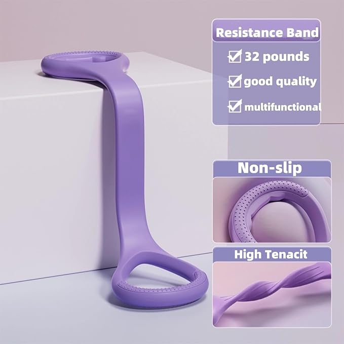 Resistance Bands for Exercise,6-Tube Elastic Yoga Pedal Puller Resistance Band, Natural Latex Tension Rope Fitness Equipment, for Abdomen/Waist/Arm/Leg Stretching Slimming Training