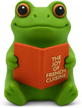 Little Readers – Cute Figurines for Bookshelves, Desks, Terrariums & Home Decor – Book-Loving Animal Statues - Frog