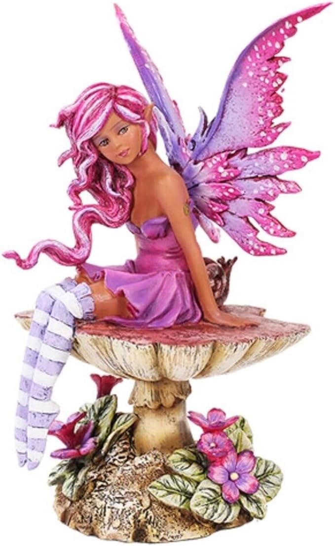 Pacific Giftware Amy Brown Licensed Magenta Fairy Statue Polyresin Figurine Home Decor