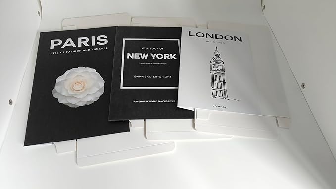 3 PCS Faux Decorative Books for Home Decor-Coffee Table Books Decor-Aesthetic Fake/Faux Books for Decoration,libros Decoration for Coffee Table, Shelf Accessories (3-Mix-Paris Newyork London)