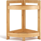2026 New Bamboo Standing Shelf, 2 Tier Corner Shelf Stand, bathroom counter/sink organizer, Triangular Curved Corner Shelf Stand for Space-Saaving Display Ideal for Bathroom/Kitchen/Living Room