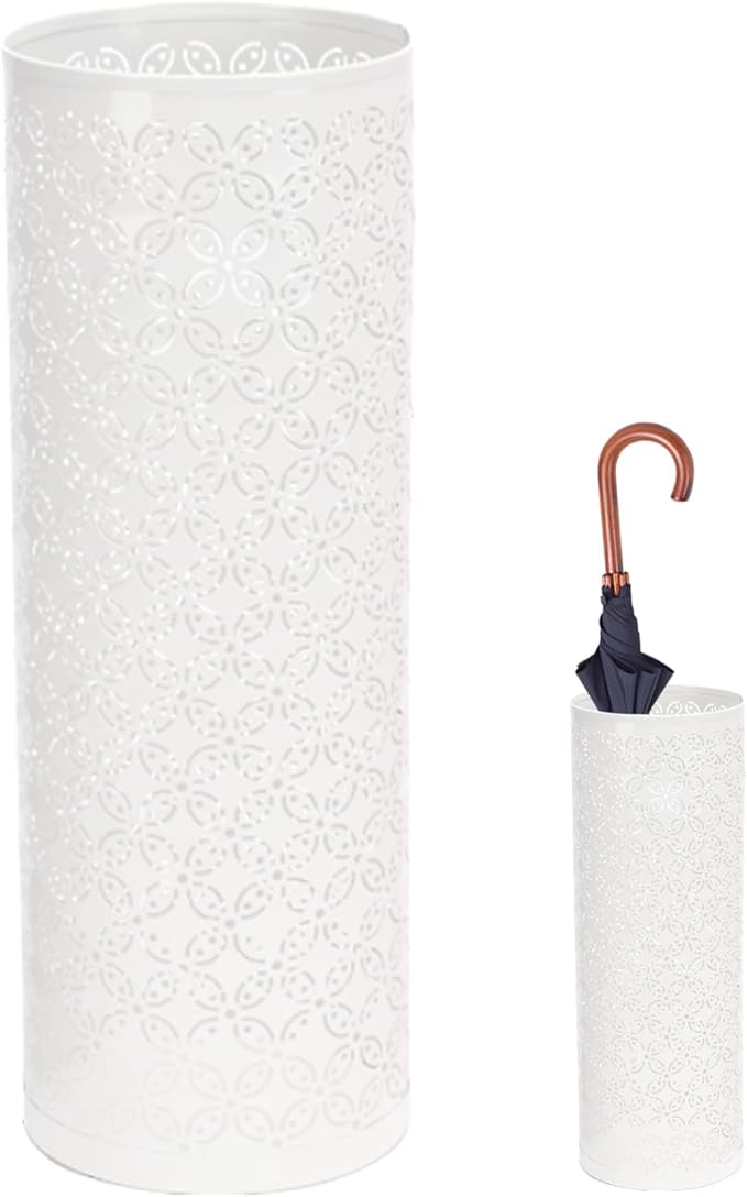 DUDOK Indoor Umbrella Holder, Modern Umbrella Stands, Metal Round Umbrella Bucket, Decorative Umbrella Holder, Umbrella Stand Indoor, Umbrella Holder Stands for Porch, Apartment, Offices Entrance, H