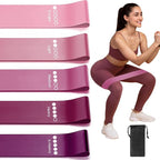 Resistance Loop Exercise Bands for Working Out, Fitness Elastic Bands, Workout Bands for Home Gym, Stretching, Yoga, Pilates, Physical Therapy (5pcs Set)