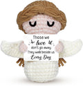 Sympathy Gifts for Loss of Loved One - Crochet Angel Sympathy Gift - Grief Gifts for Women Men Kids, Bereavement Condolences Remembrance Memorial Gift for Loss of Mom Dad Husband Brother
