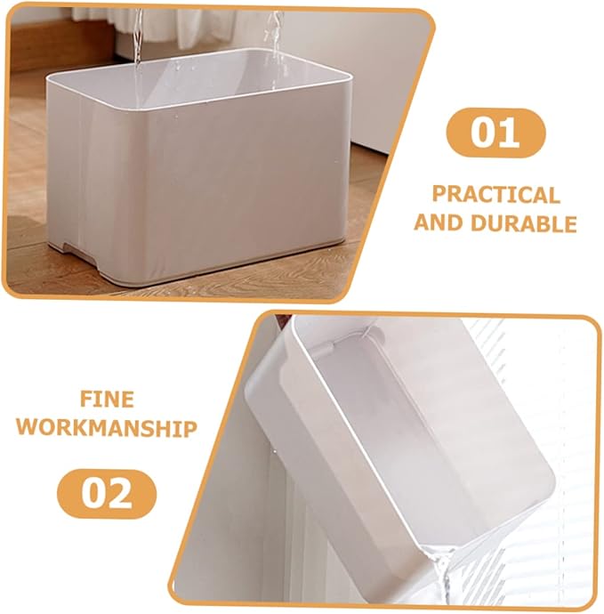 Indoor Umbrella Stand with Removable Drip Tray Compact Storage Rack for Entryway for Home Office and Hotel Use Holds and Folding Umbrellas Pearl White