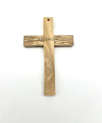 Olive Wood Wall Cross from Bethlehem, Wall Hanging Wooden Cross, confirmation cross gift, Baptism Gifts, Holy Wall cross, Hand Made religious décor Cross From the Holy Land (Medium Cross 6.2" x 4.2")