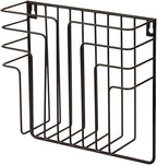MyGift Modern Design Black Metal Wire Wall Mounted Magazine and File Folder Holder Organizer Rack