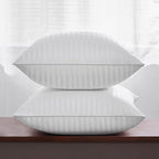 Oubonun 26 x 26 Euro Pillow Inserts, Firm and Fluffy Decorative Square Pillows for Couch Bed Sofa with Soft Cotton Cover White Cushion with Down Alternative Pack of 2