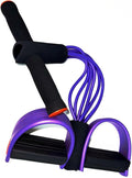 Pedal Resistance Band with Handle, Upgraded 6 Tube Pedal Puller Resistance Band, Natural Latex Exercise Bands for Full Body Workout, Tummy, Waist, Arm, Leg Slimming, Pilates Exercise
