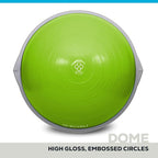 Bosu Balance Ball Exercise Trainer, Home Gym Equipment w/ Guided Workouts & Pump, 26", Blue - Inflatable Fitness Platform for Strength Training, Standing, Balancing, and Core Workout
