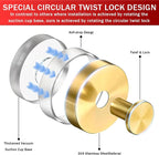 4 Pack Suction Cup Wreath Hanger, New No Drill Suction Cup Hooks for Door Wreaths, Reusable Holder for Glass Window, Door, Fall, Halloween, Christmas, Welcome Sign(Gold)