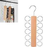 Yinhing 10 Hook Scarf Hanger, Wood Multi Functional Organizer for Scarves Ties Belts, with Smooth Edges and Resilient Design