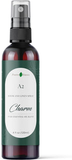 Natural Room & Linen Spray, A2 Charm, Made with Essential Oils & Natural Vegan Ingredients - Freshen Your Space with the Bright Long Lasting Aroma - Non-Toxic and Eco-Friendly, Essential Oil Blend