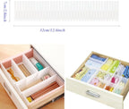 8pcs DIY Plastic Drawer Organizer Adjustable Drawer Dividers for Home Tidy Closet, Socks, Underwear, Office School Supplies, Kitchen Utensil Tools (White)