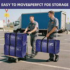 Cryster 4-Pack Extra Large Heavy-Duty Moving Bags – Storage Bags with Reinforced Handles & Durable Zippers, Sturdy Totes for Storage, Packing, and College Essentials
