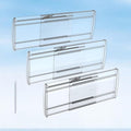 3 Pack Adjustable Drawer Dividers for Clothes,6" High Expandable From 12-20" Clear Drawer Organizers, PC Plastic Separators for Dresser/Bedroom/Bathroom/Kitchen/Office Storage