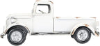 SOFFEE DESIGN 12in Collectible-Vehicles Classic Truck, Pick-up Model Iron Decorations, Collectible Figurine Desktop Car Wine Holder for Home Decor, White
