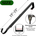 GP Life Wreath Hanger for Front Door, Adjustable from 15 to 25 Inches Hanger, 20 lbs Larger Door Upgrade Christmas Fall Wreaths Decorations Hook (Black)