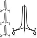 Artliving Plate Stands for Display, 10 Inch Black Iron Easel Plate Display Photo Holder Stand, Displays Picture Frames, Decorative Plates, Tablets and Art (4 pack)