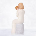 Grandmother and Baby Figurines, Hand-Painted Sculpted Statue, Sentimental Keepsake for First Time Nana or Great Grandmother, Emotional Home Decor Present