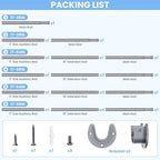 Closet Rods for Hanging Clothes, 17 to 39 Inches No-Cut Stepless Adjustable Closet Rod, 1.3 Inches Expandable Metal Heavy Duty Closet Hanging Rod for Closet Wardrobe Bathroom Laundry RV, Silver