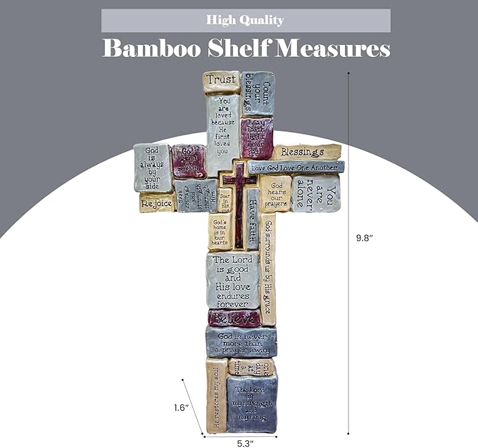Imerance Inspirational Resin Wall Cross,11 Inch Crucifix Wall Cross,Christian Decor,Christian Gifts and Religious Gifts for Women,Men