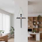 LeMeeOly Passion of Jesus Christ Crucifixion Nail, Metal Cross for Wall Decor, 3PCS Handmade Flat-Head Nails DIY Crafts 8’’,Christian Style Decor for Church Home Easter Christmas Memorials