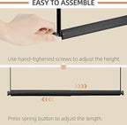 STORAGE MANIAC Adjustable Closet Rod Extender, Heavy Duty Space-Saving Clothes Hanging Bar, Double Rod Organizer, Black, 1 Pack