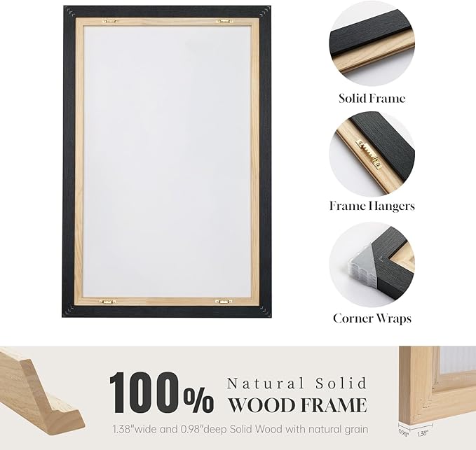 Framed Neutral Abstract Wall Art, Modern Brown Canvas Prints Artwork for Walls, Contemporary Minimalist Square Pictures for Living Room Bedroom Dining Room Hallway Office Wall Decor, 30x30 In