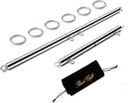 Sovyime 2pcs Silver Portable Restore Spreader Bar, Exercise Guide Pilates Sports Aid Training Fitness Gear, Home Yoga Gym Kit