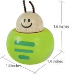 Wooden Music Box Mechanism - Rock n Roll Dancing Bug on Flower Playing Minuet No.3 for Kids (Caterpillar)