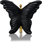 Black Fairy Butterfly Statue Collectible Figurines - Fairy Butterfly Art Sculptures Abstract Modern Home Decor Accents - Resin Black Fairy Statues Gifts for Office Desktop Shelf Cabinets Coffee Table