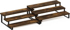 Furinno RAVEL Kitchen Countertop Organizer Set of 2, 3-Tier Counter Shelves, Kitchen Storage, Expandable, Spice Rack, for Pantry, Coffee Bar, Amber Pine