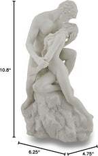 Veronese Design White Marble Finish The Lovers Statue Nude Sculpture