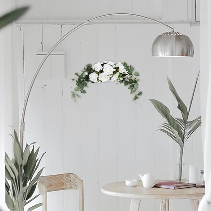 Wedding Arch Swag Artificial Silk Flower Garland Rose Wreath Decorative Floral Arrangement Hanging Wall Festival Event Suitable for
