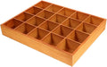 PRETYZOOM Wooden Sorting Tray Closet Drawer Divider Organizer with 20 Compartments Suitable for Socks Briefs Keys Stationery Arts Crafts Small Items - Each Grid 2.3 x 2.3 Inch