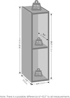 Furinno Reed 2-Tier Closet Organizers and Storage, Closet Organizer, Open Shelf Closet Storage, for Wardrobe, Bedroom, Living Room, 6-Inch Width, White