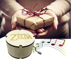 Youtang Zelda:Song of Storms from Ocarina of Time Wood Music Box, Round Antique Engraved Handcrank Wooden Musical Boxes Gifts for Lover, Boyfriend, Girlfriend, Husband, Wife(White)