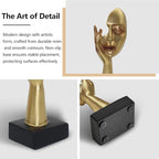 aboxoo 3 Pcs Thinker Statue, No Hear No See No Speak Modern Resin Sculptures Decor, Silence is Gold Abstract Art Figurines for Living Room, Home, Office Study (Gold)