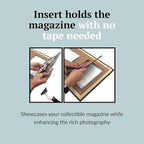 Creative Picture Frames 12.5 x 16 Magazine Frame with Full-Strength Glass, Holds Up To A 1/4" Thick Media with Installed Hangers for Easy Mounting, 14x18 Black Frame with White Mat