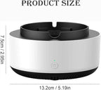 2 in 1 Air Purifier Ashtray Multifunctional Smokeless with Filter,Ashtrays for Cigarettes for Home Indoor Car Office (Grey)