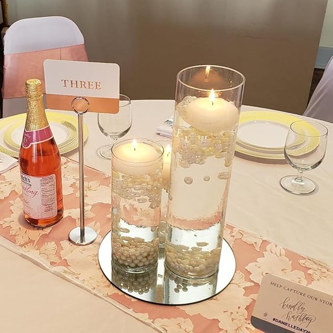 WGVI Quality Thick Weighted Clear Cylinder Glass Vases, 3" W x 16" H, Skinny Bud Tall Vase Floral Bouquet Flower Arrangements Wedding Centerpieces Container Candle Holders Home Decor, 1 Piece